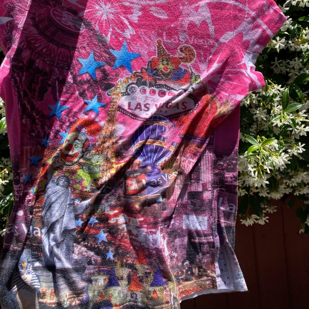 Hot pink las Vegas kids shirt